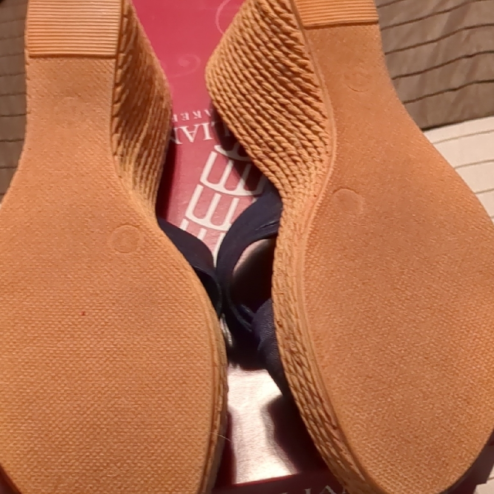 Italian Shoemakers Blue Wedge Shoes - Picture 7 of 7